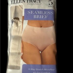 Ellen Tracy Seamless Brief Panties - Cream